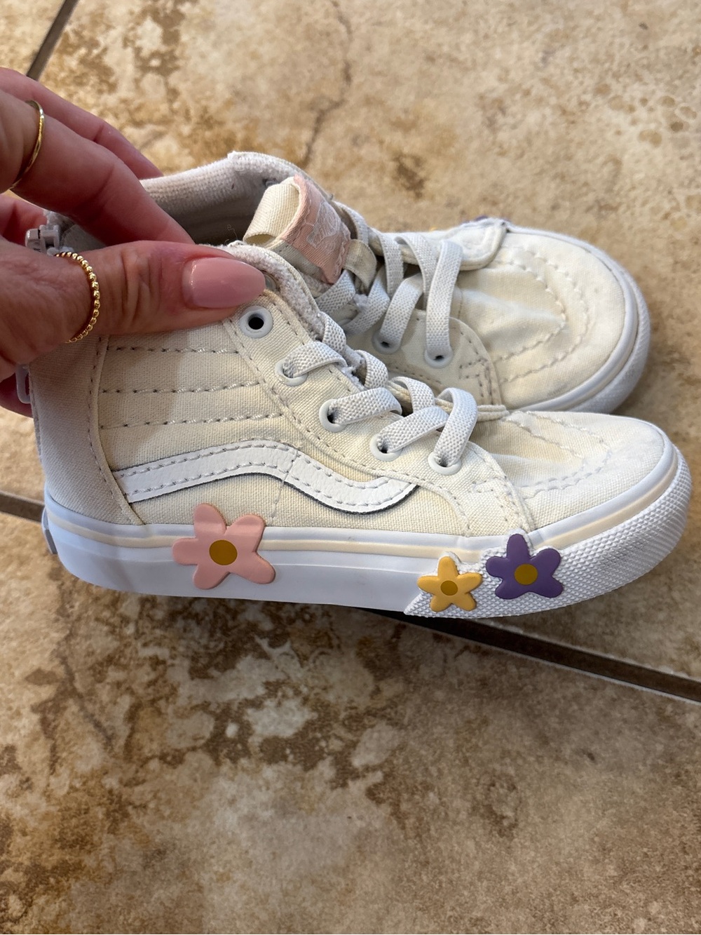 Vans Toddler Girls Flower High Top Sneakers - Picture 4 of 7